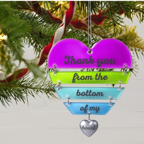Hallmark Keepsake Thank You Gift Ornament Decoration Heart Appreciation 2020 - Picture 5 of 9